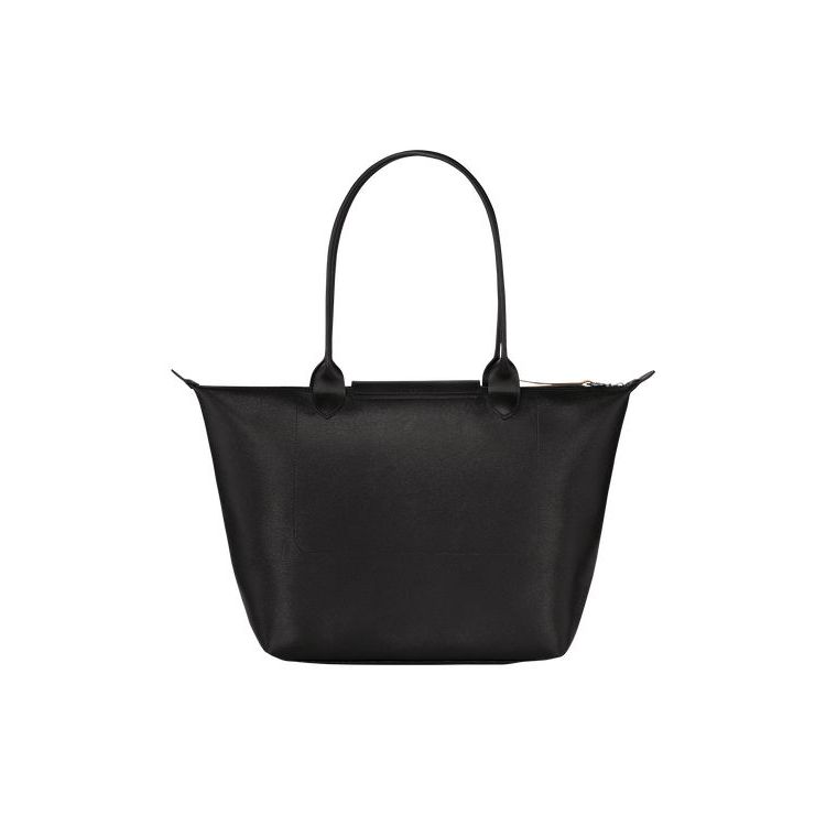 Longchamp Shopping L Canvas Schoudertassen Zwart | 490372-DTG