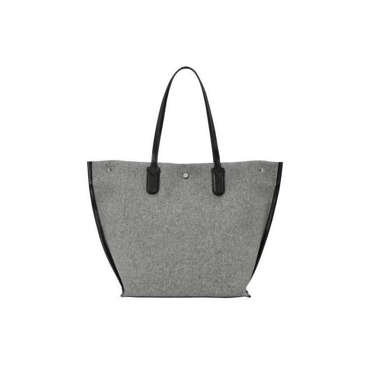 Longchamp Shopping L Canvas Schoudertassen Grijs | 925736-SNF