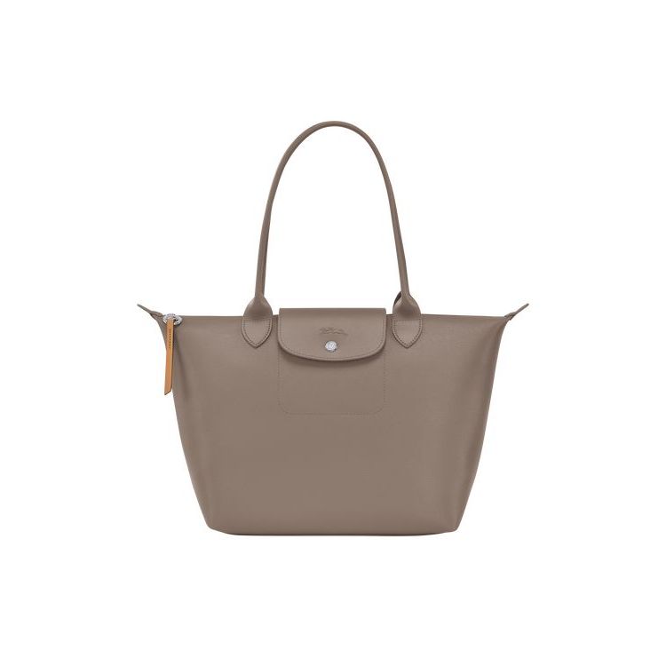 Longchamp Shopping S Canvas Schoudertassen Grijs Bruin | 203817-CEN