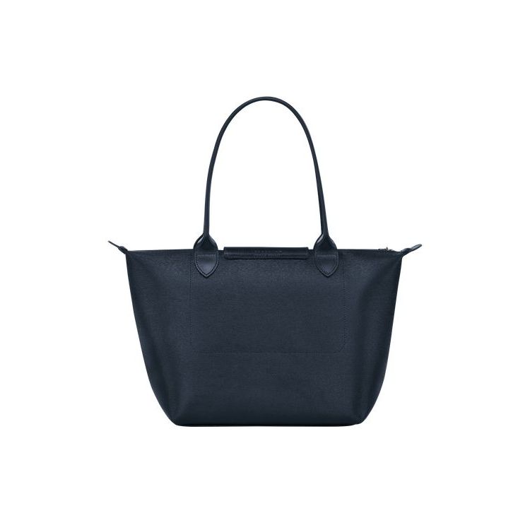 Longchamp Shopping S Canvas Schoudertassen Donkerblauw | 409786-TWG