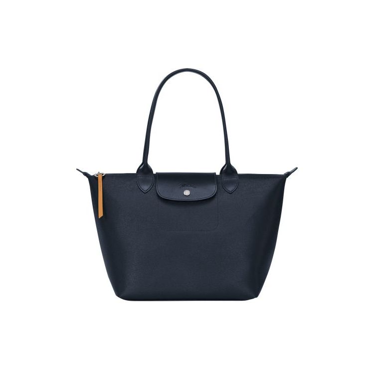 Longchamp Shopping S Canvas Schoudertassen Donkerblauw | 409786-TWG