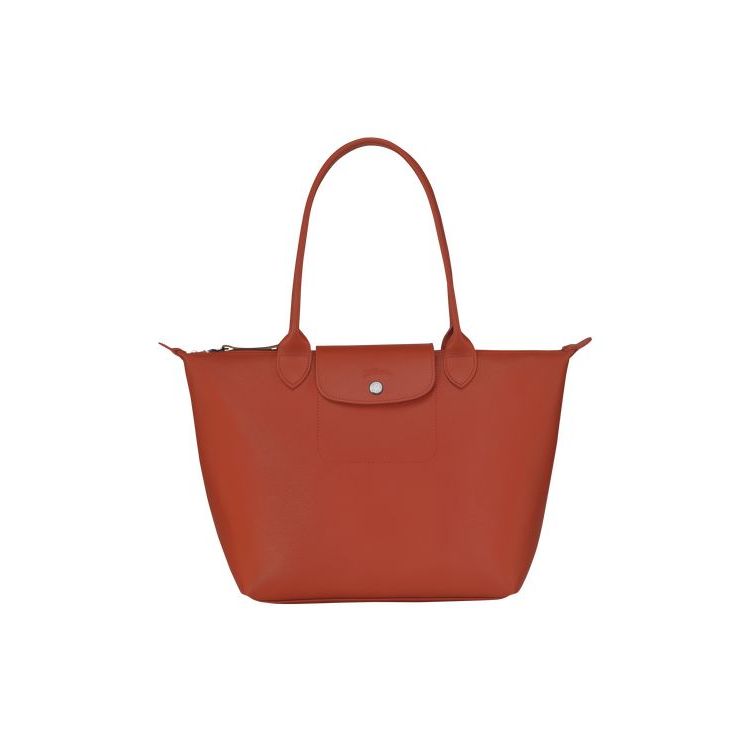 Longchamp Shopping S Terracotta Canvas Schoudertassen Oranje | 650721-YDG