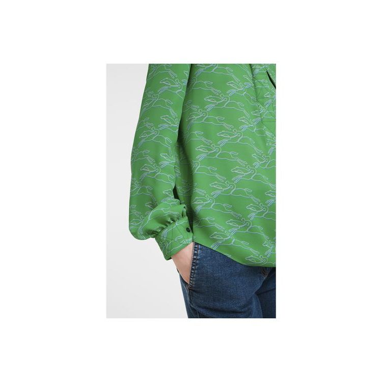 Longchamp Synthetisch Fibres Blouse Groen | 329756-YOL