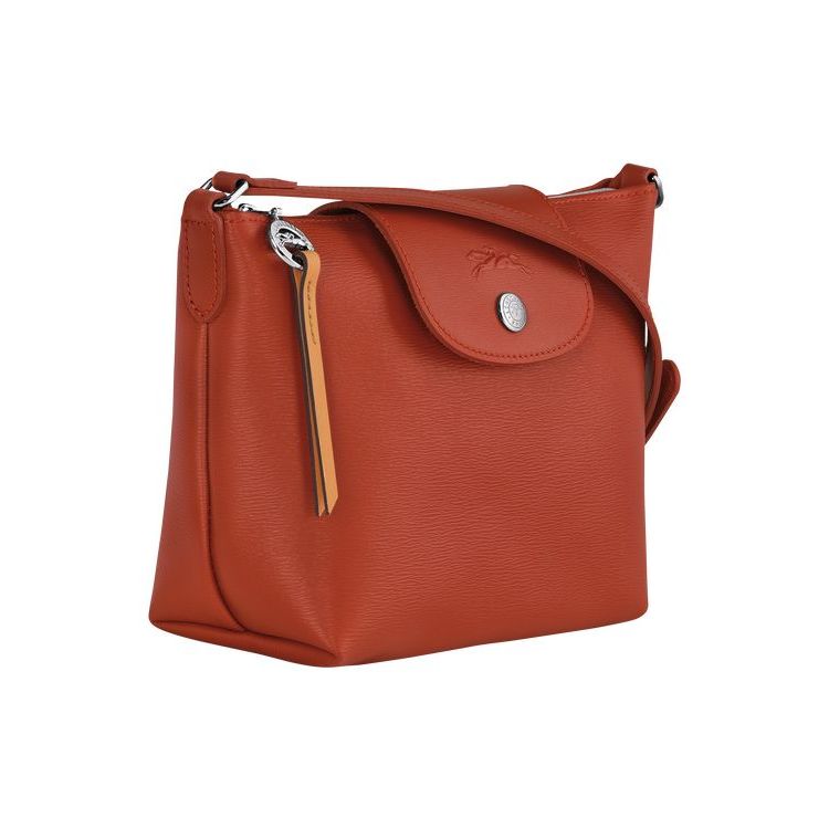 Longchamp Terracotta Canvas Crossbodytassen Oranje | 736580-COQ