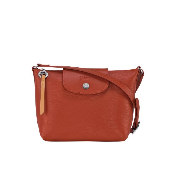 Longchamp Terracotta Canvas Crossbodytassen Oranje | 736580-COQ