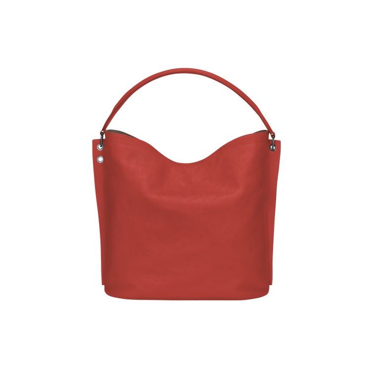 Longchamp Terracotta Leren Schoudertassen Oranje | 209357-GTP