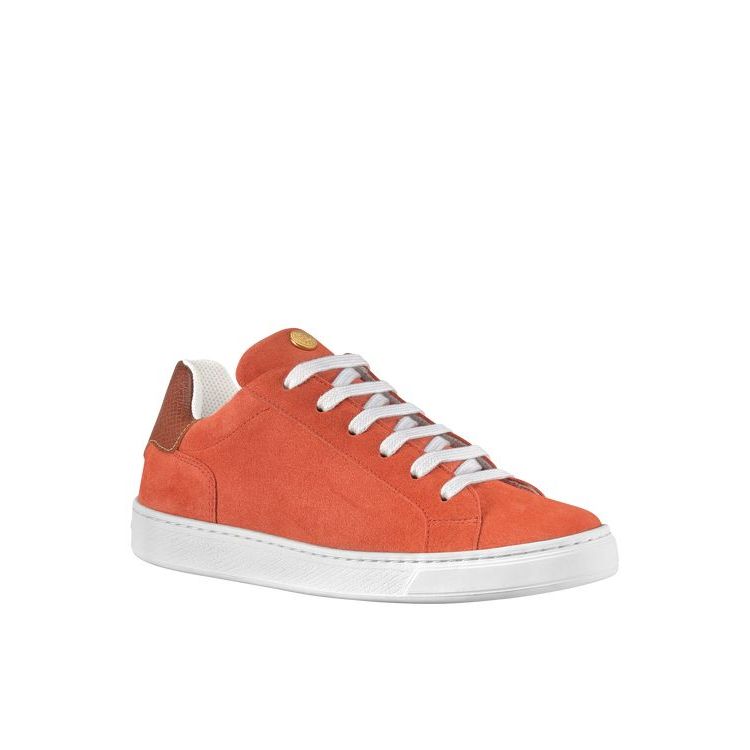 Longchamp Terracotta Leren Sneakers Oranje | 720934-VPZ