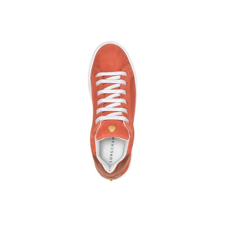 Longchamp Terracotta Leren Sneakers Oranje | 720934-VPZ