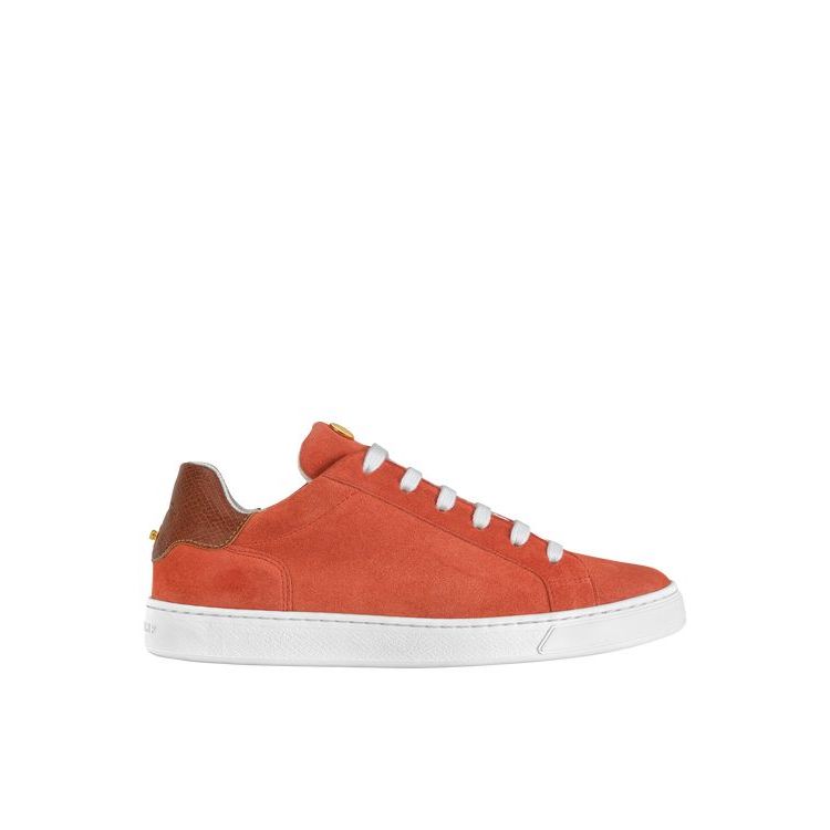 Longchamp Terracotta Leren Sneakers Oranje | 720934-VPZ