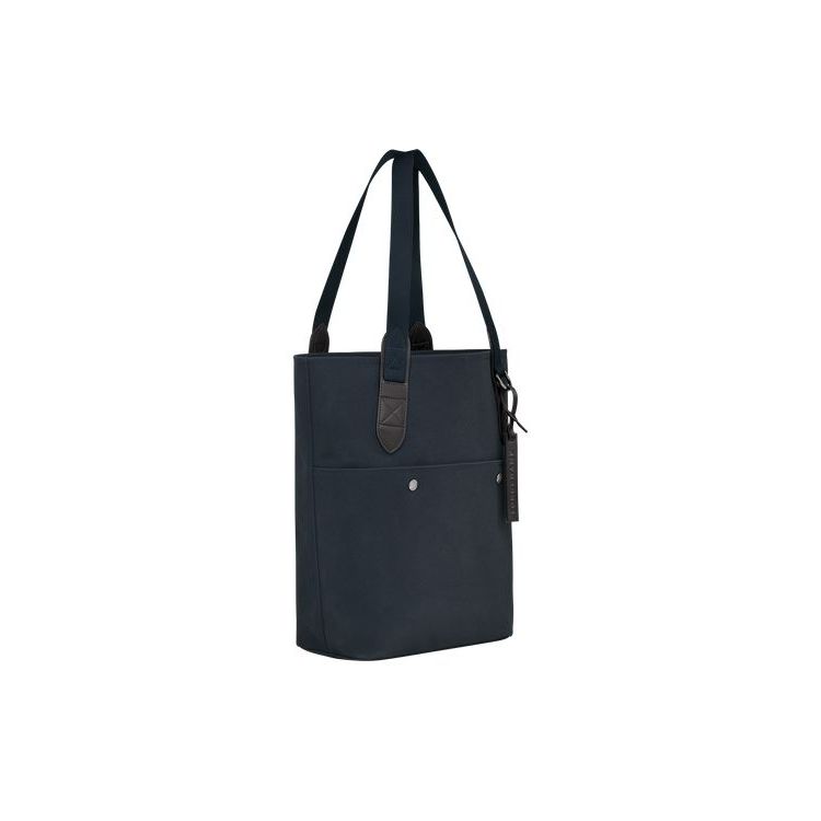 Longchamp Tote Canvas Handtas Donkerblauw | 346729-JCQ