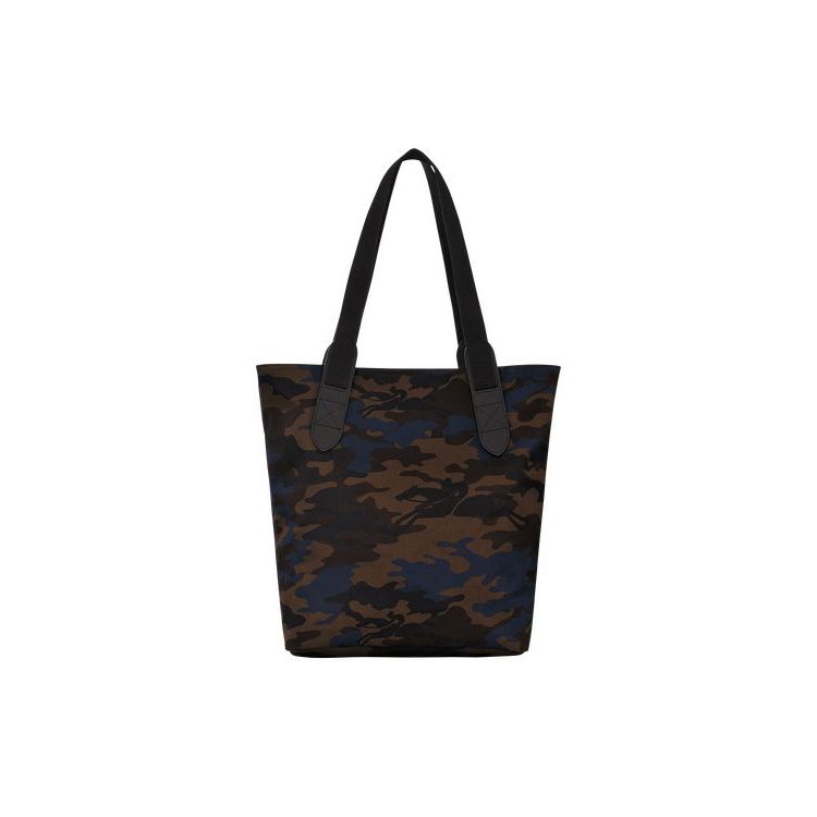 Longchamp Tote Canvas New Donkerblauw | 413982-OYZ