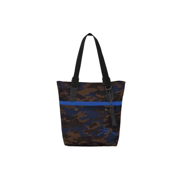 Longchamp Tote Canvas New Donkerblauw | 413982-OYZ