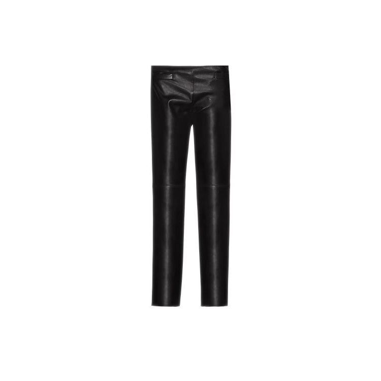 Longchamp Trousers Leren Broek Zwart | 948713-THY