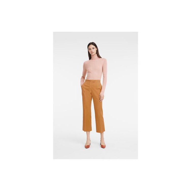 Longchamp Trousers Saffron Katoenen Broek Oranje | 681952-NPR