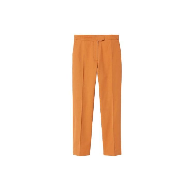 Longchamp Trousers Saffron Katoenen Broek Oranje | 681952-NPR