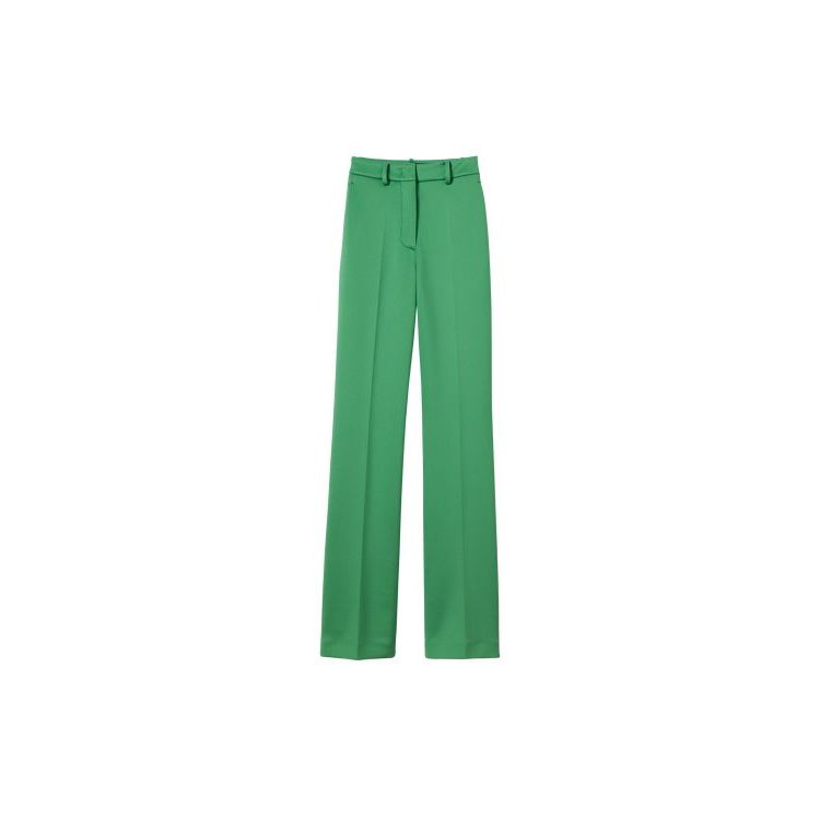 Longchamp Trousers Synthetisch Fibres Broek Groen | 401357-ABQ