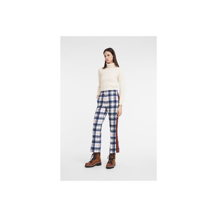 Longchamp Trousers Wol Broek Blauw | 308241-NKZ