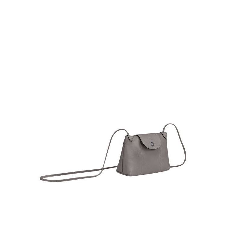 Longchamp Turtledove Leren Crossbodytassen Grijs | 203954-GBJ