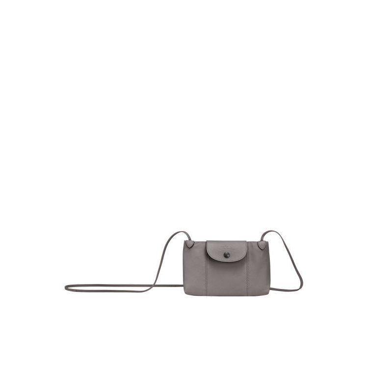 Longchamp Turtledove Leren Crossbodytassen Grijs | 203954-GBJ