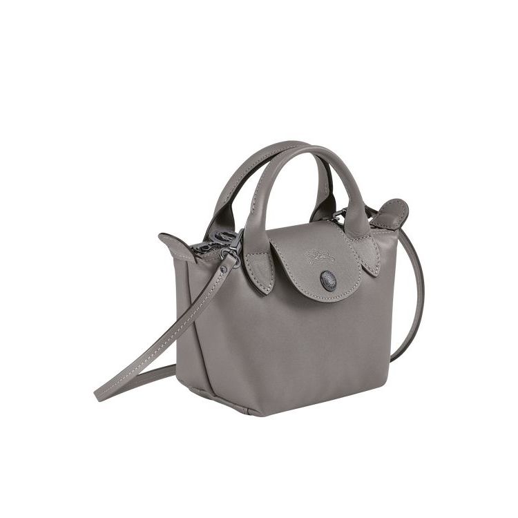 Longchamp Turtledove Leren Crossbodytassen Grijs | 619475-TQZ