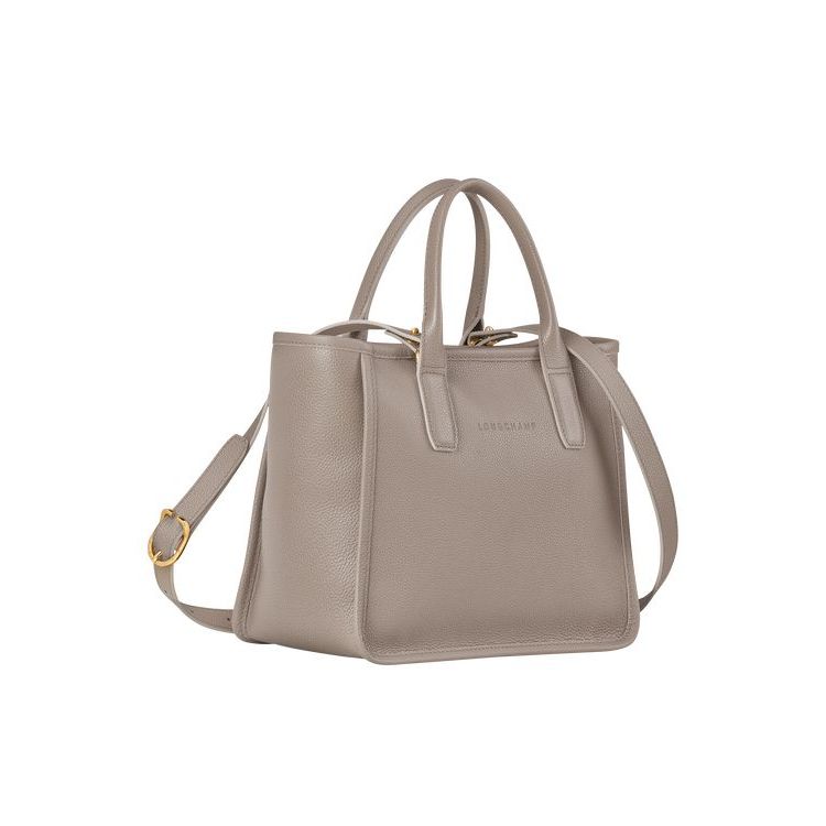 Longchamp Turtledove Leren Handtas Grijs | 068153-SNG