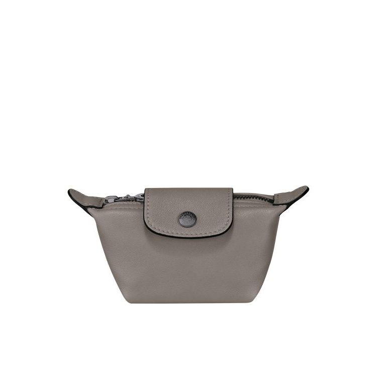 Longchamp Turtledove Leren Kaarthouder Grijs | 193685-GBW