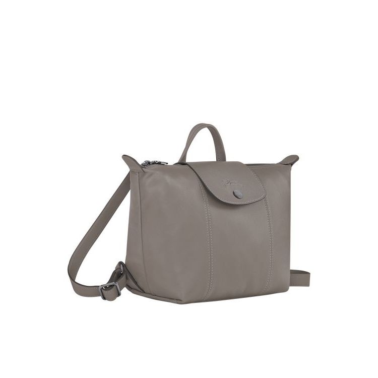 Longchamp Turtledove Leren Rugzak Grijs | 167309-MZF