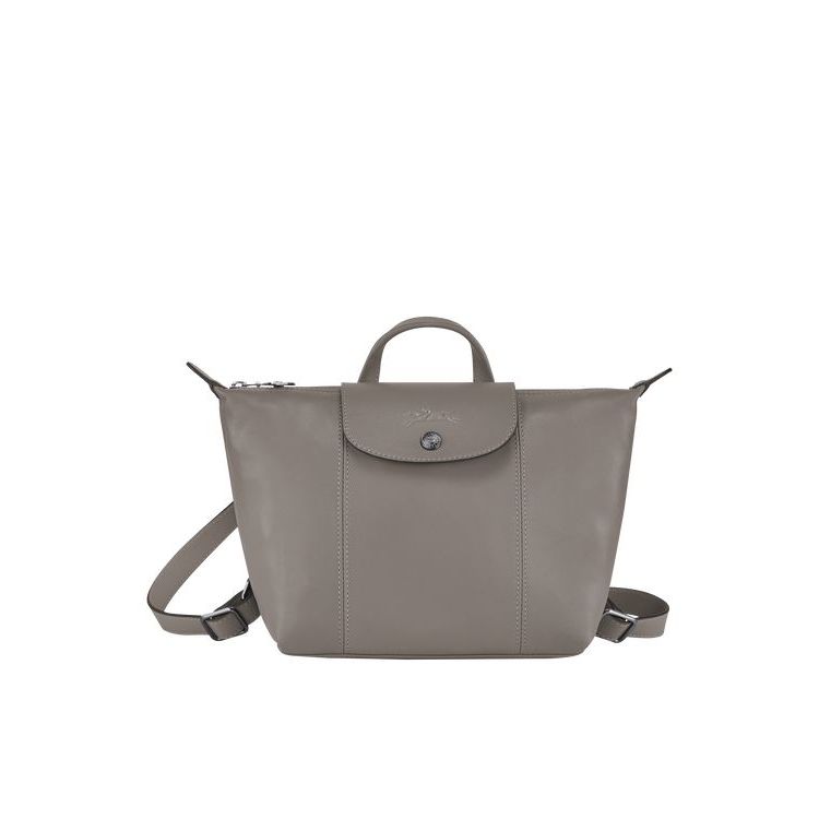 Longchamp Turtledove Leren Rugzak Grijs | 167309-MZF