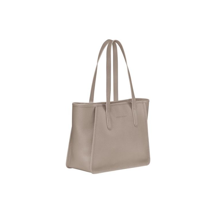 Longchamp Turtledove Leren Schoudertassen Grijs | 357904-OIU