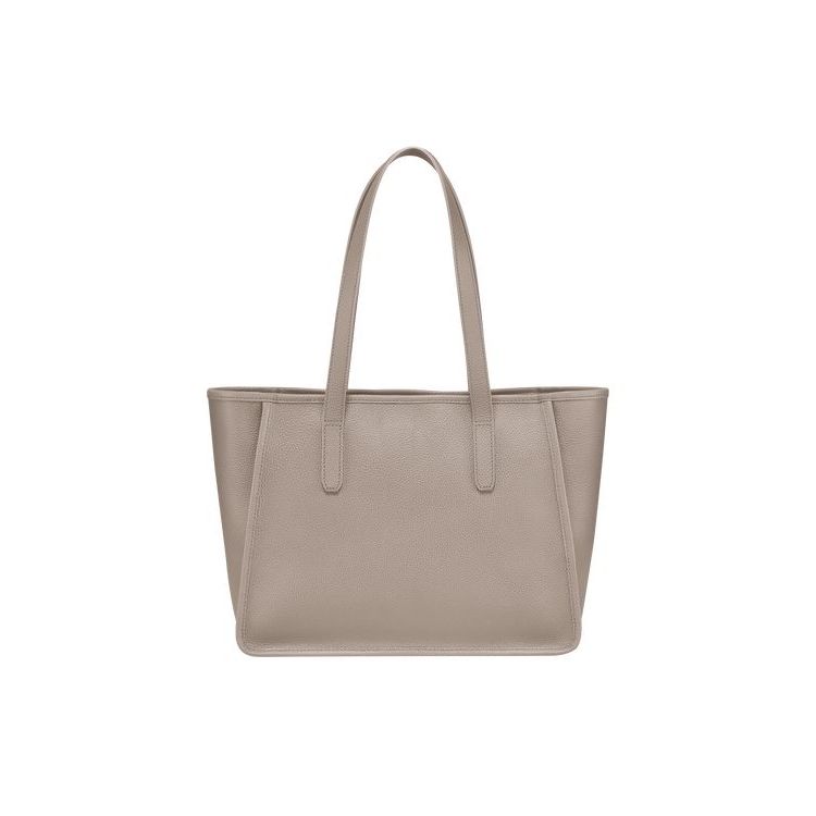 Longchamp Turtledove Leren Schoudertassen Grijs | 357904-OIU