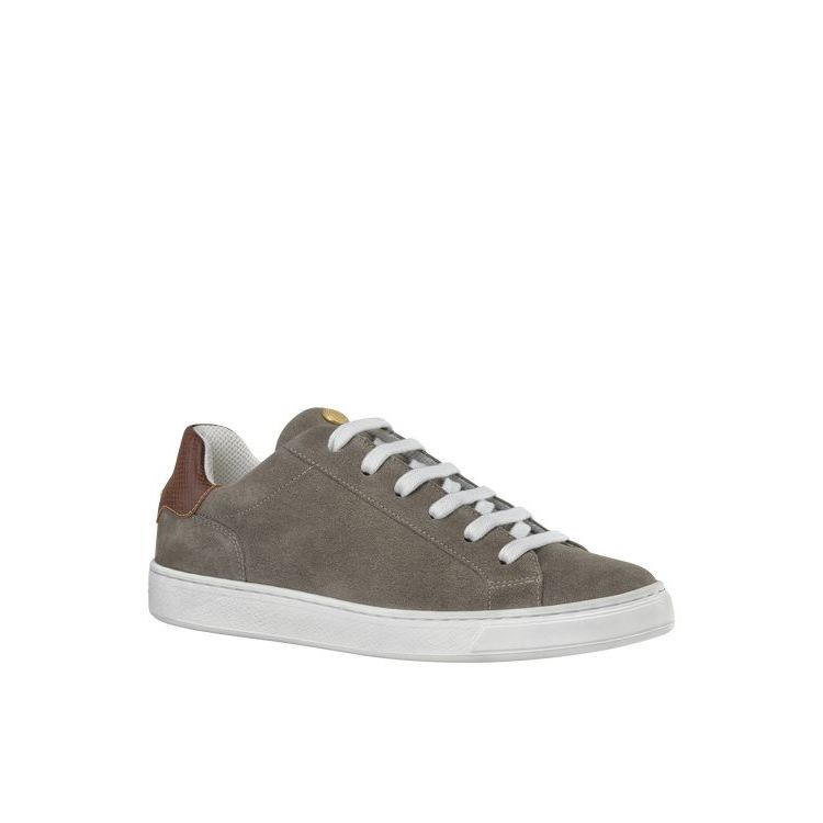 Longchamp Turtledove Leren Sneakers Grijs | 854369-PBX