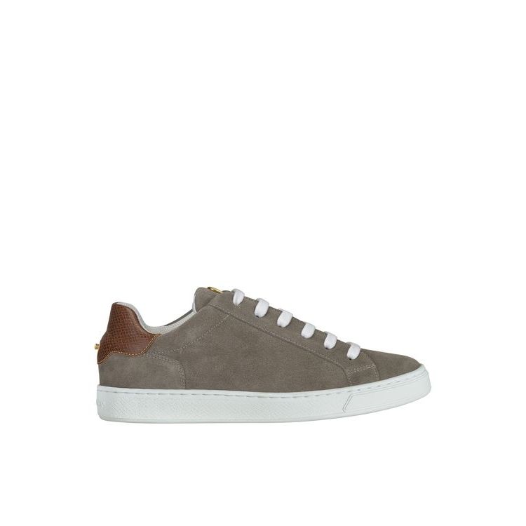 Longchamp Turtledove Leren Sneakers Grijs | 854369-PBX