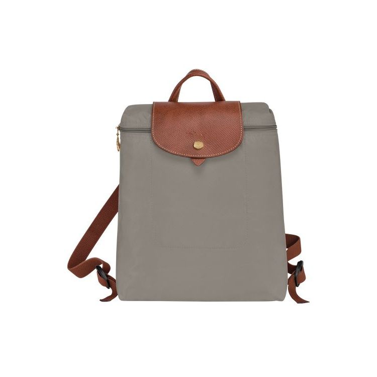 Longchamp Turtledove Recycled canvas Rugzak Grijs | 391670-LVB