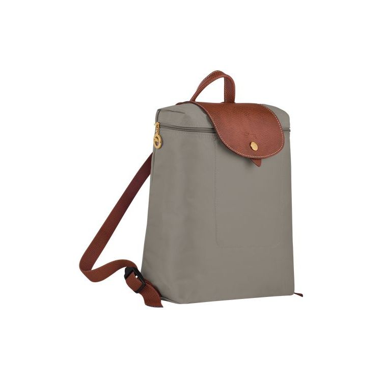 Longchamp Turtledove Recycled canvas Rugzak Grijs | 915076-REL