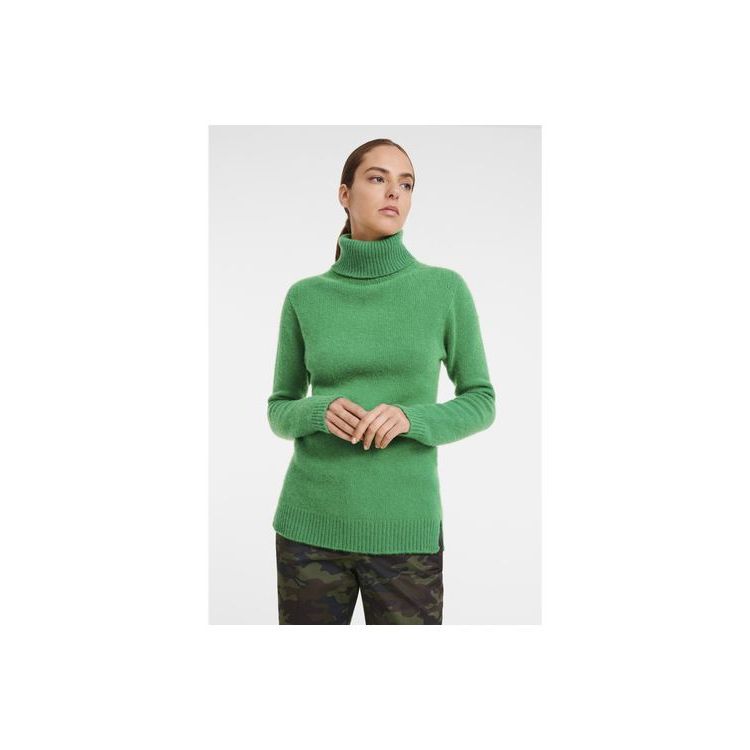 Longchamp Turtleneck Trui Wol Blouse Groen | 796021-TRW