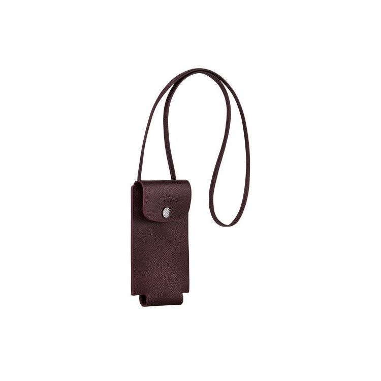 Longchamp With Kanten Leren Hoesje Bordeaux | 641803-HMV