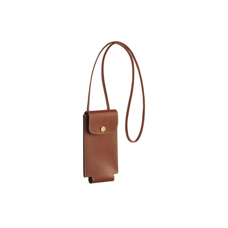 Longchamp With Kanten Leren Hoesje Bruin | 894360-PMO