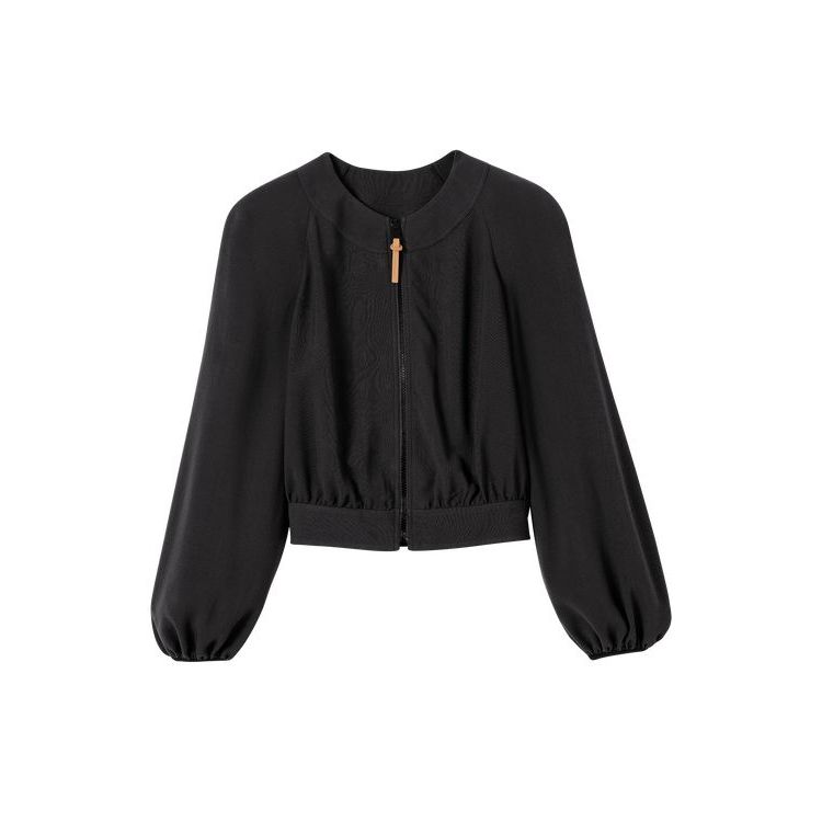 Longchamp Wol Blouse Zwart | 321590-IRL