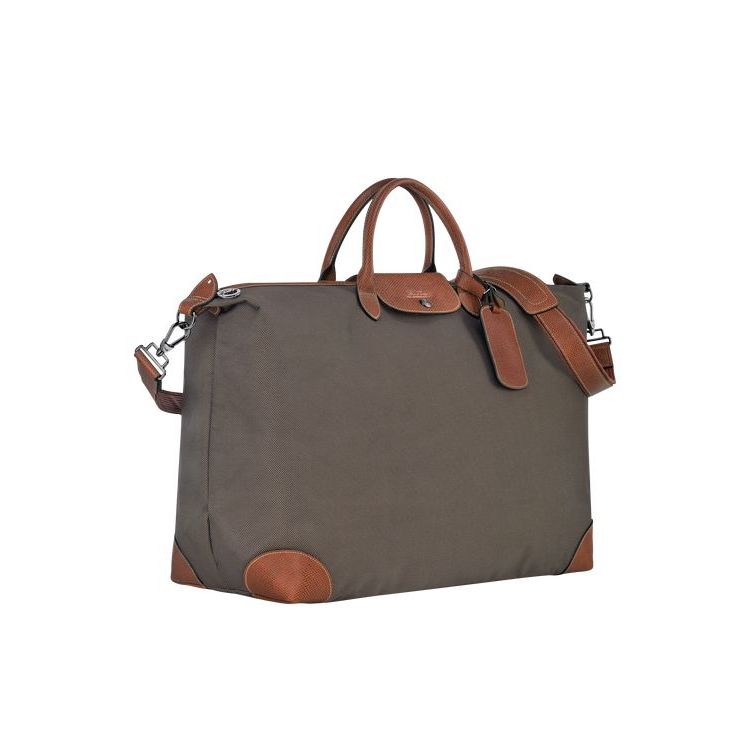 Longchamp Xl Canvas Reistas Bruin | 206478-VOI