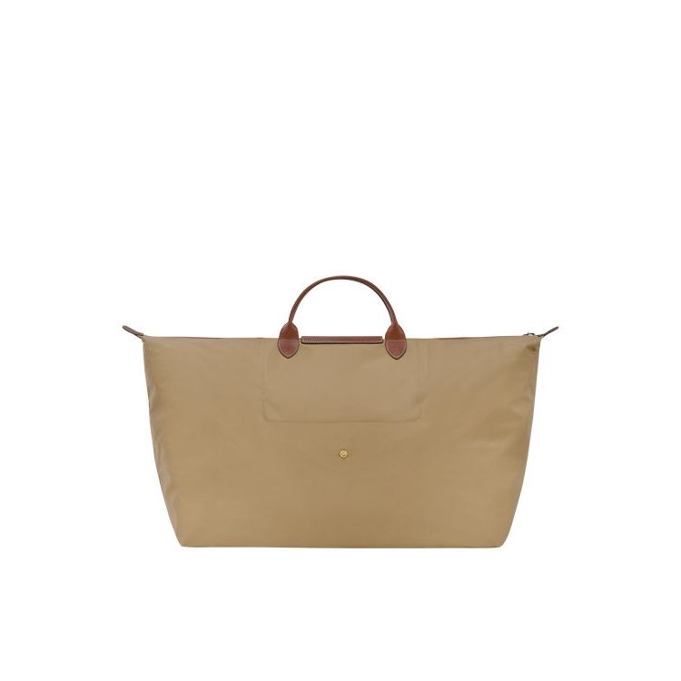 Longchamp Xl Desert Recycled canvas Reistas Khaki | 613807-FPH