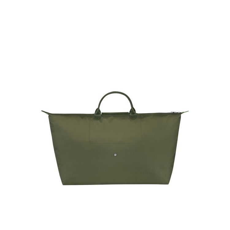 Longchamp Xl Forest Recycled canvas Reistas Groen | 063714-LAQ