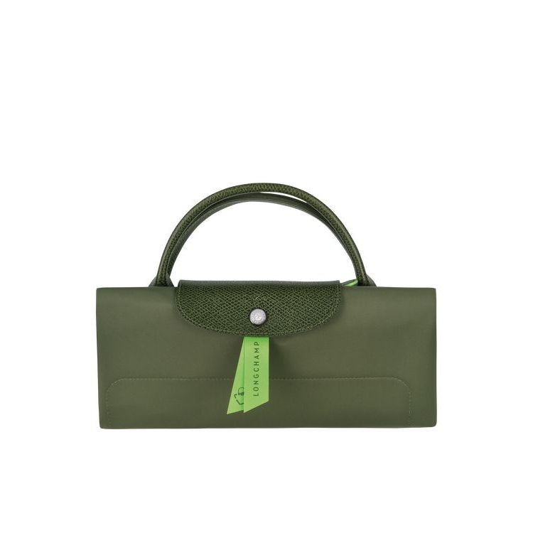 Longchamp Xl Forest Recycled canvas Reistas Groen | 063714-LAQ