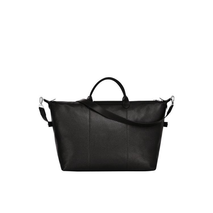 Longchamp Xl Leren Reistas Zwart | 214680-DOT