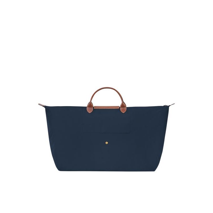 Longchamp Xl Recycled canvas Reistas Donkerblauw | 127589-QEA