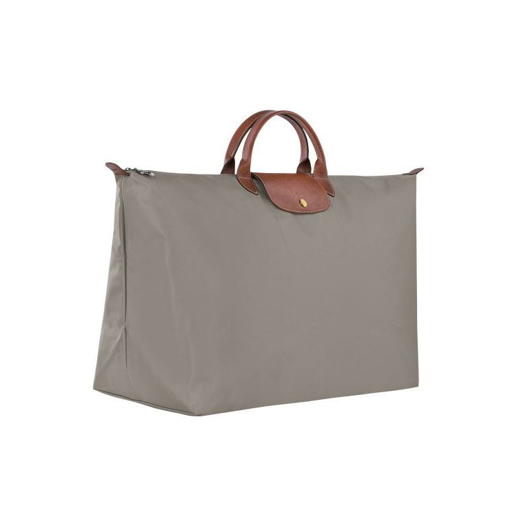 Longchamp Xl Turtledove Recycled canvas Reistas Grijs | 132846-USQ