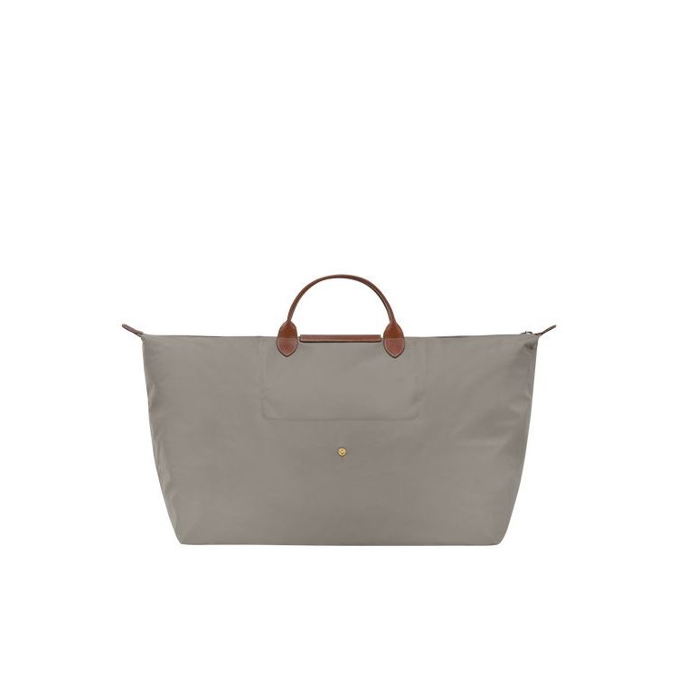 Longchamp Xl Turtledove Recycled canvas Reistas Grijs | 472986-UZG