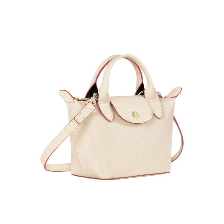 Longchamp Xs Ecru Leren Handtas Beige | 052374-JQI