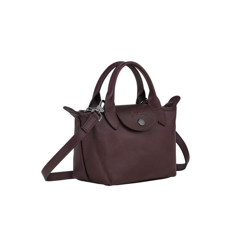 Longchamp Xs Leren Handtas Bordeaux | 918506-ARX