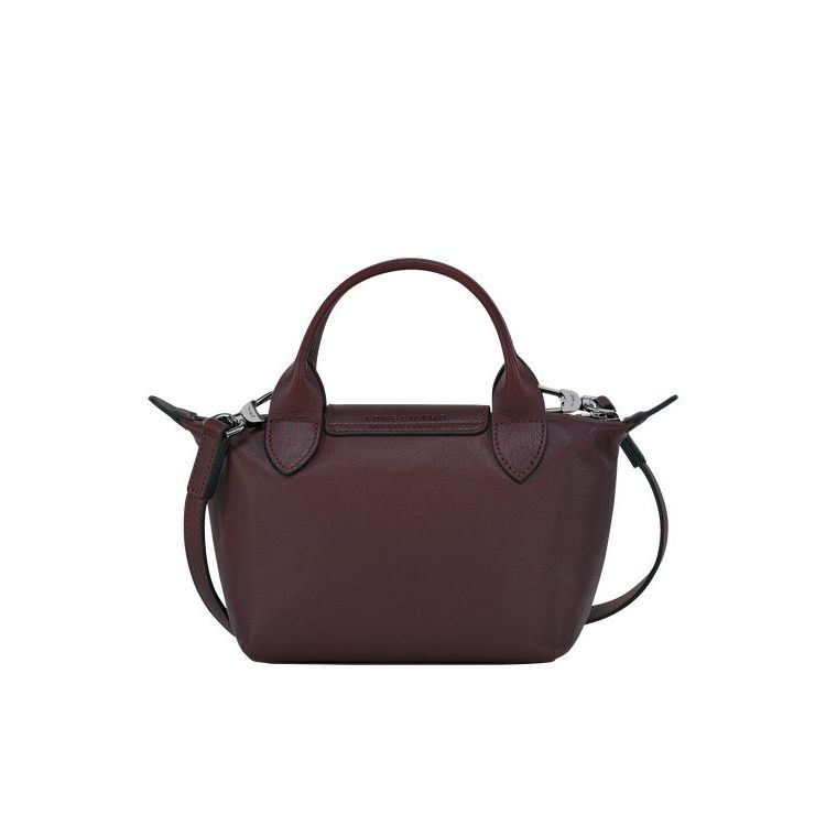 Longchamp Xs Leren Handtas Bordeaux | 918506-ARX