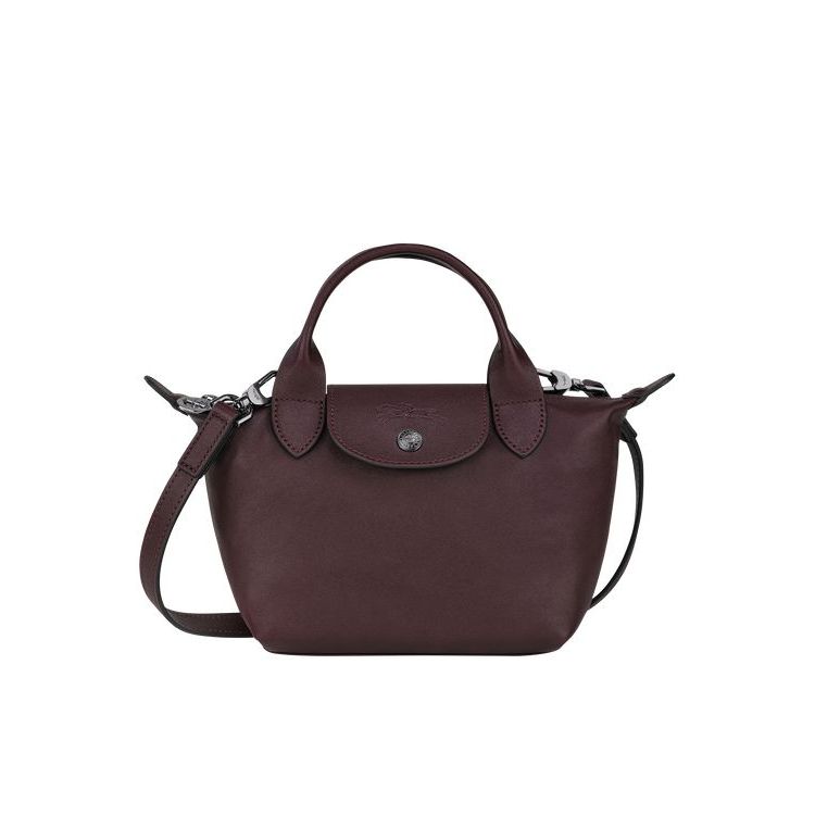 Longchamp Xs Leren Handtas Bordeaux | 918506-ARX